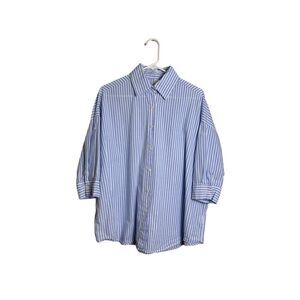 YANSOO Striped Button Down Shirt Size Medium